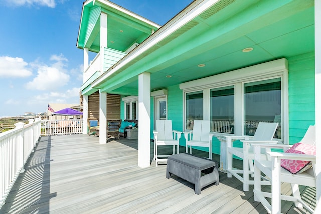 view of wooden deck