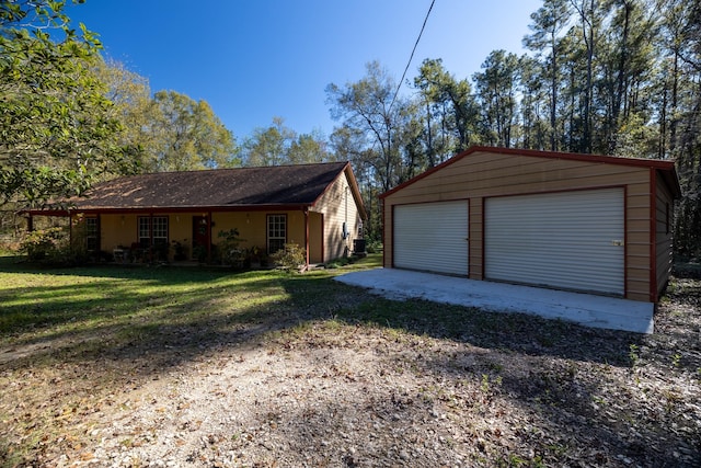 exterior space with a yard