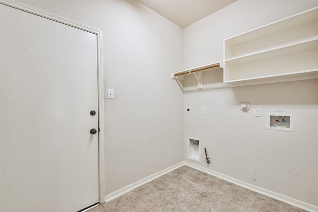 washroom with washer hookup, hookup for a gas dryer, and hookup for an electric dryer