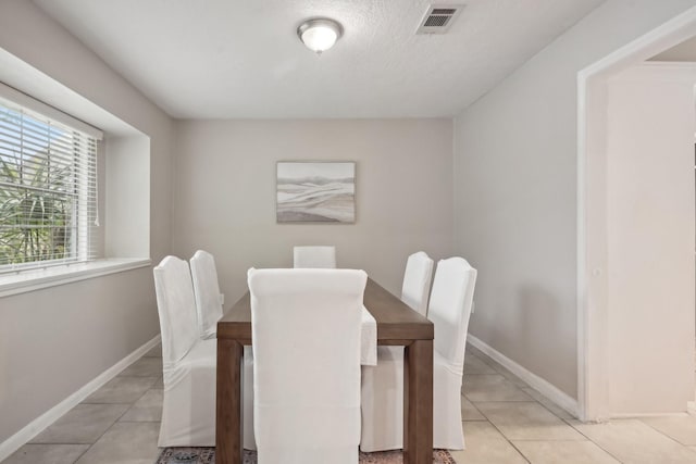 view of tiled dining area