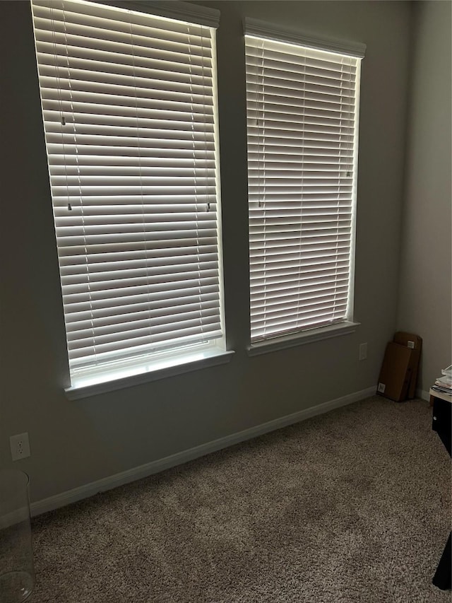 view of carpeted spare room