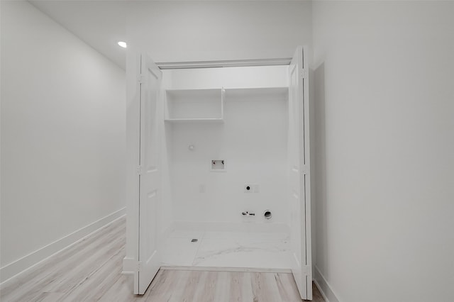 bathroom featuring hardwood / wood-style floors