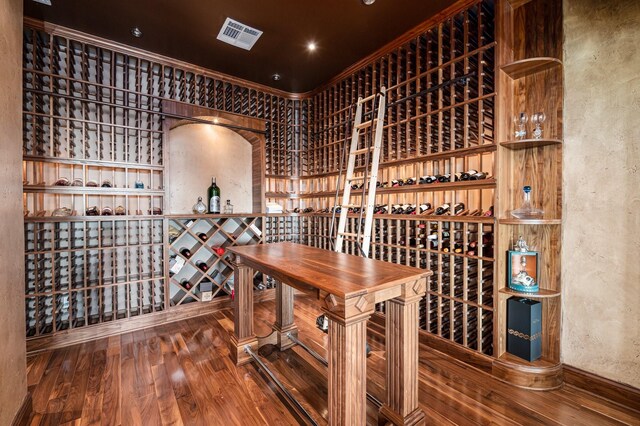 1245 Lagoon Dr, Crystal Beach, TX 77650 - wine cellar with hardwood / wood-style flooring