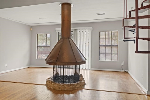 interior details featuring hardwood / wood-style flooring