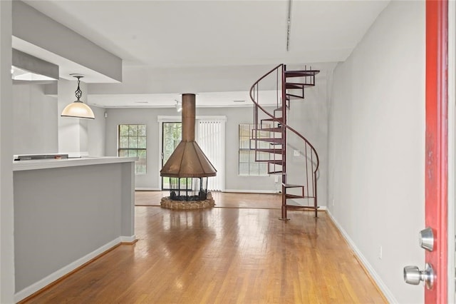 interior space featuring hardwood / wood-style floors