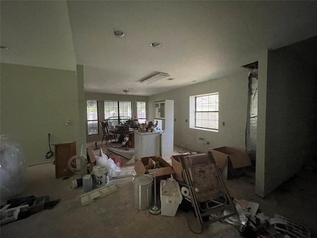 miscellaneous room featuring a wealth of natural light