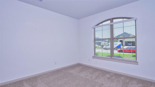 carpeted empty room featuring plenty of natural light