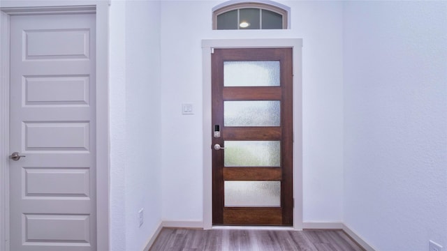 entrance foyer featuring light hardwood / wood-style flooring