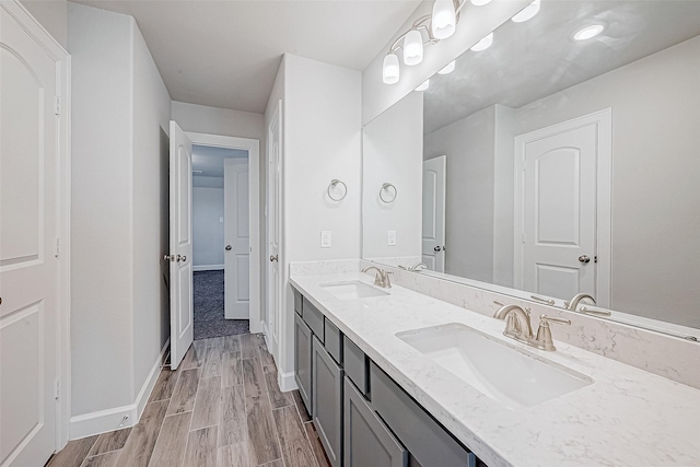 bathroom with vanity