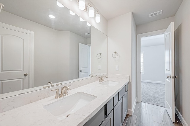 bathroom with vanity