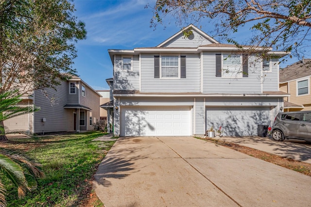 view of front facade with a garage