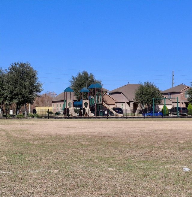 view of yard featuring a playground