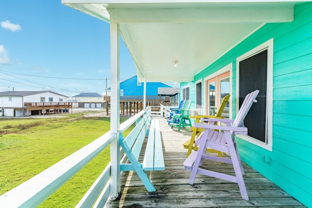 view of play area with a yard