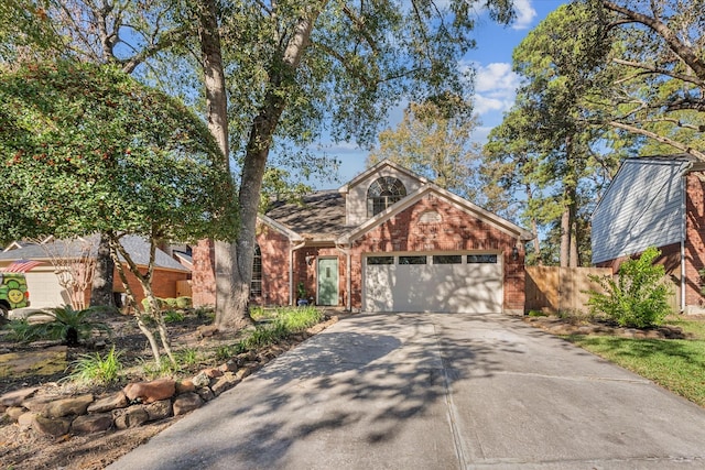 view of property featuring a garage