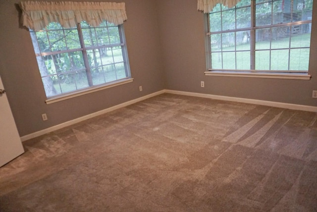 unfurnished room with carpet floors