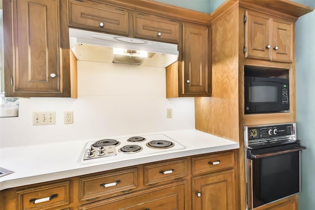 kitchen featuring black appliances