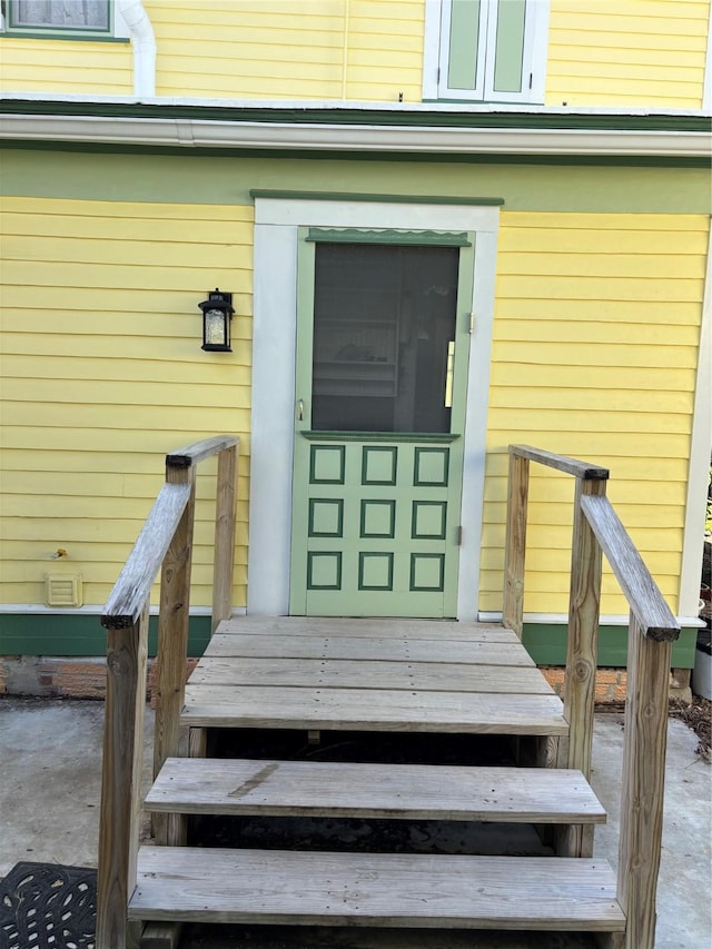 view of doorway to property