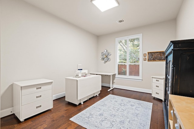 office featuring dark hardwood / wood-style floors