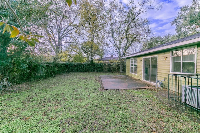 view of yard with a patio area