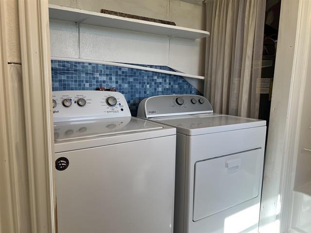 laundry area featuring separate washer and dryer