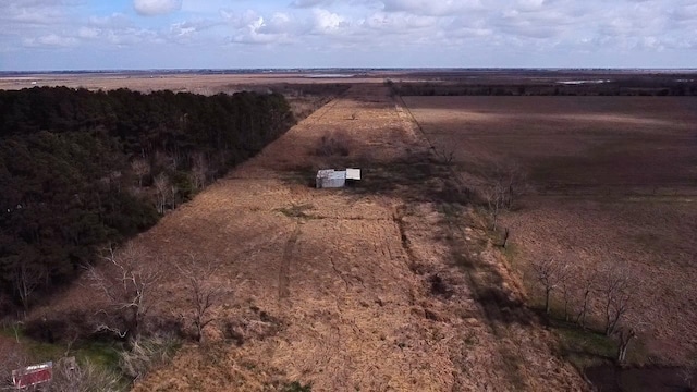 aerial view with a rural view