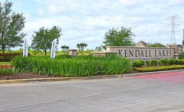 view of community sign