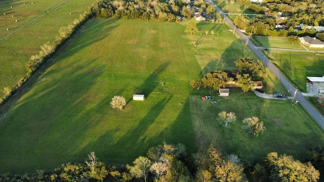 bird's eye view with a rural view