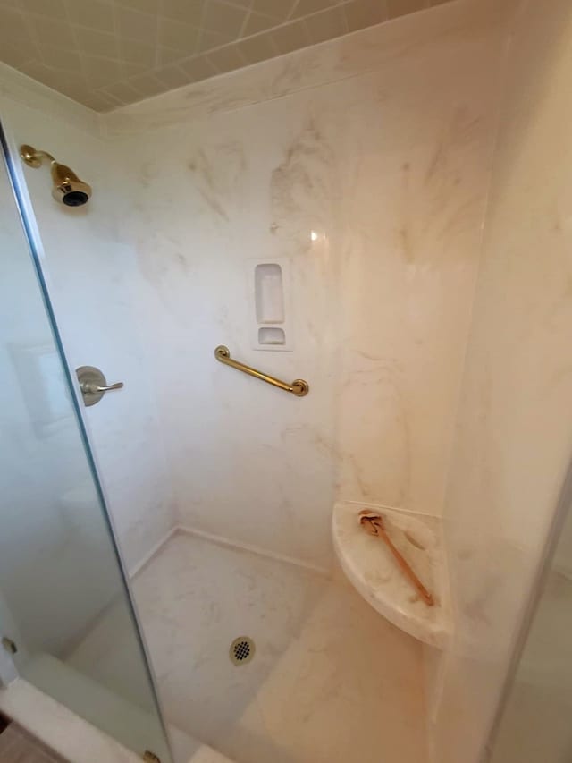 bathroom featuring a shower