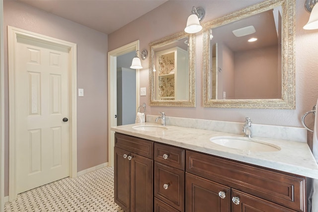 bathroom with vanity