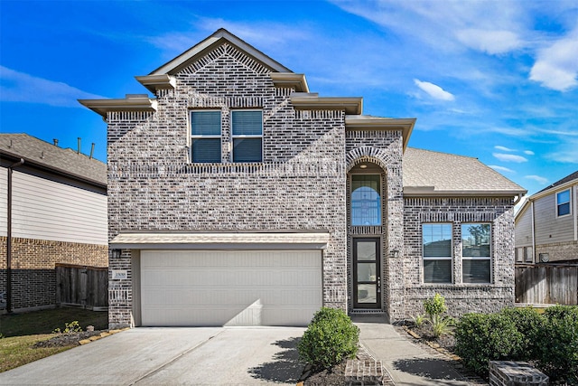 front facade with a garage