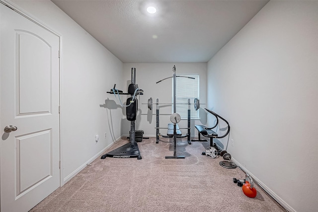 exercise area with carpet