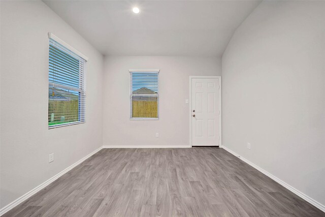 empty room featuring light hardwood / wood-style floors