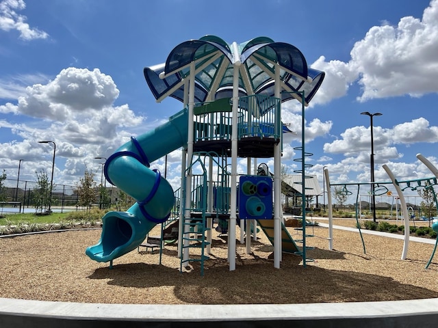 view of community jungle gym