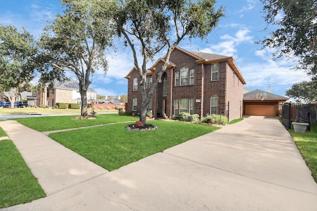 view of front of home with a front yard