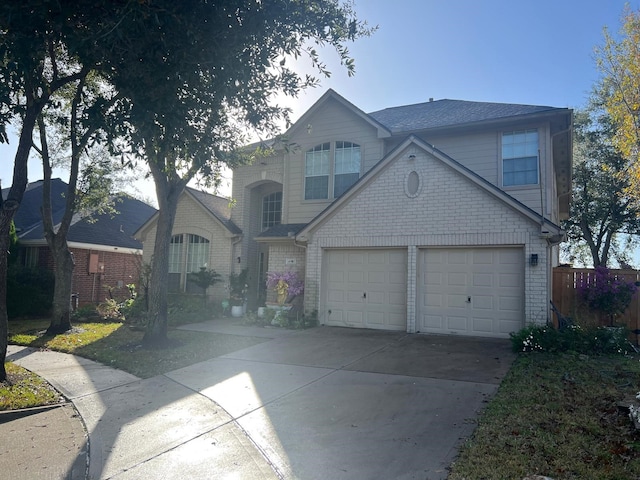 view of property featuring a garage