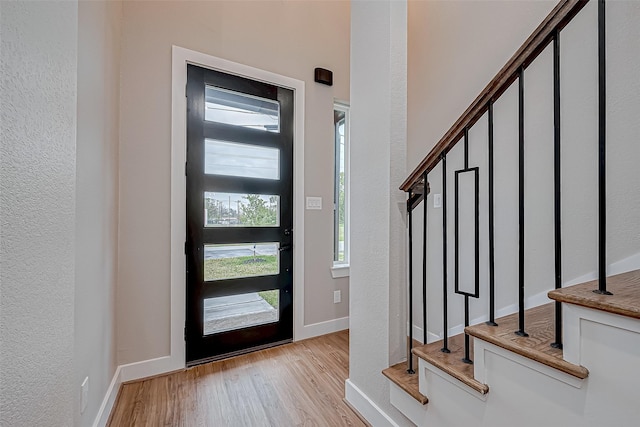 entrance foyer featuring light hardwood / wood-style flooring