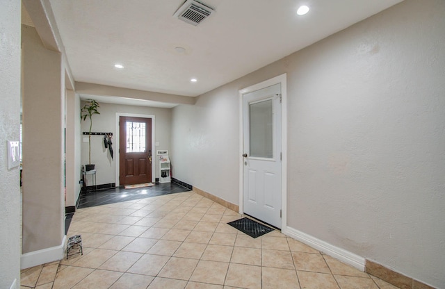 view of tiled entrance foyer