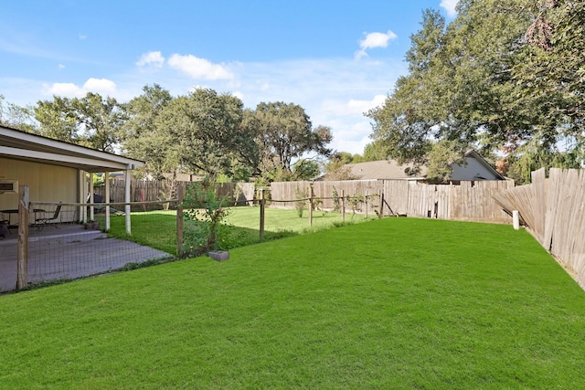 view of yard featuring a patio