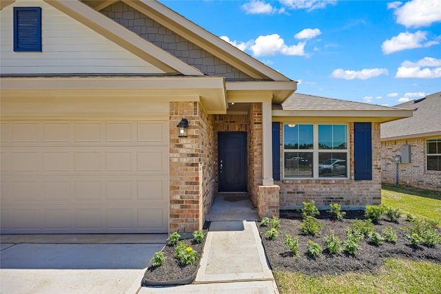 10318 Prairie Dunes Ln, Cleveland, TX 77327 - view of front of house featuring concrete driveway, brick siding, and a shingled roof