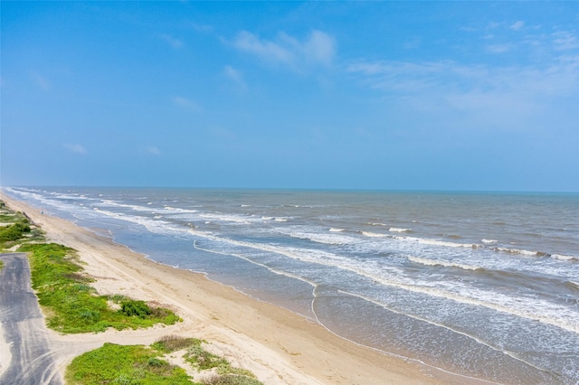 water view with a view of the beach