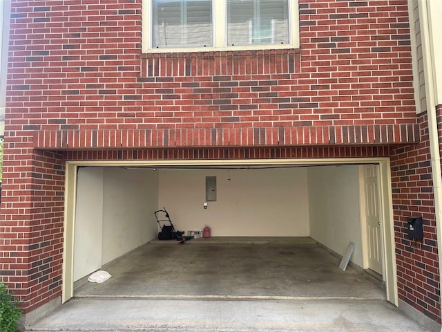 garage with electric panel