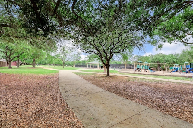 surrounding community with a playground