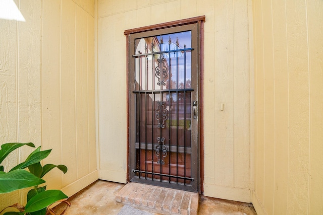 view of doorway to property