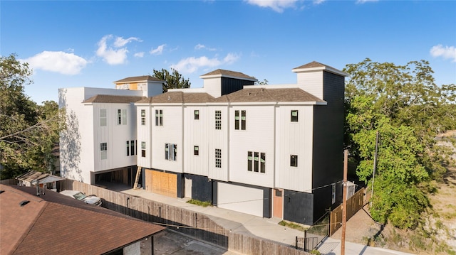 view of property featuring a garage