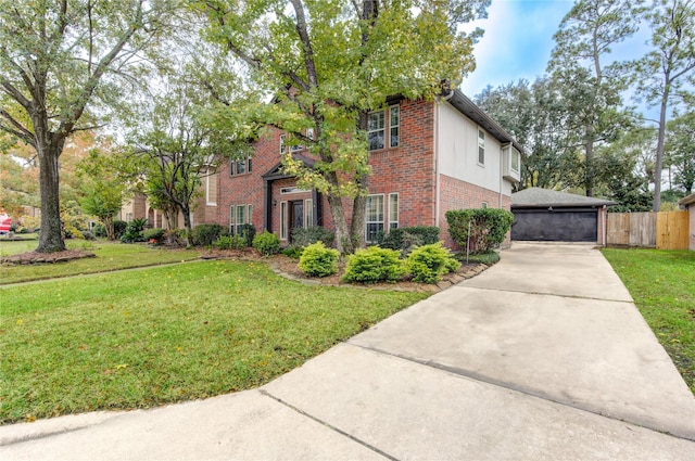 view of front of house with a front yard