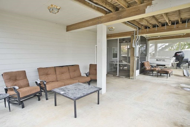 view of patio / terrace with an outdoor hangout area