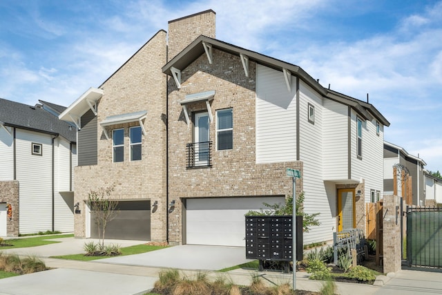 view of front of home with a garage