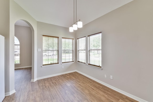 unfurnished room featuring light wood-type flooring