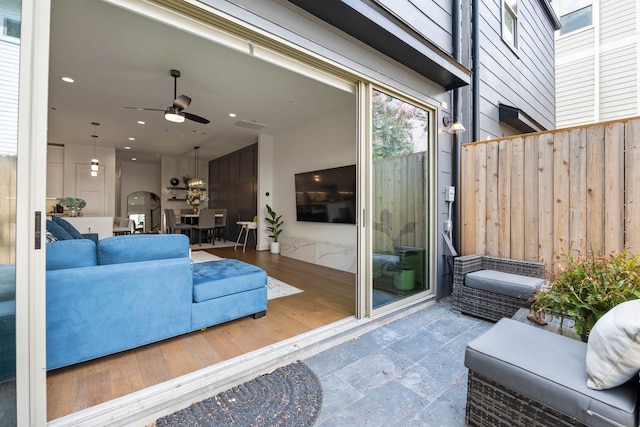 view of patio / terrace featuring an outdoor hangout area