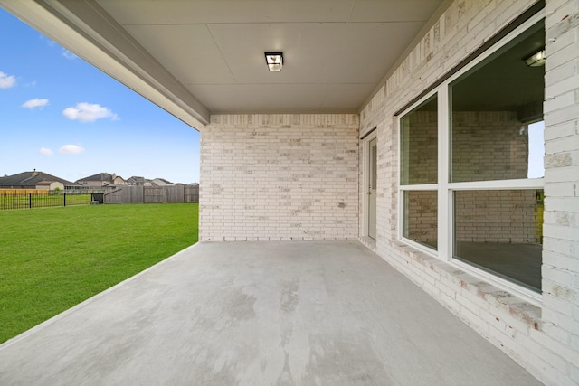 view of patio with fence